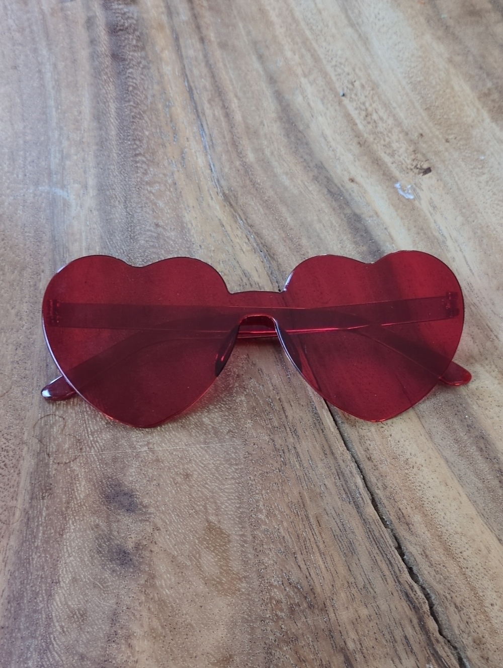 Heart-Shaped Red Novelty Sunglasses